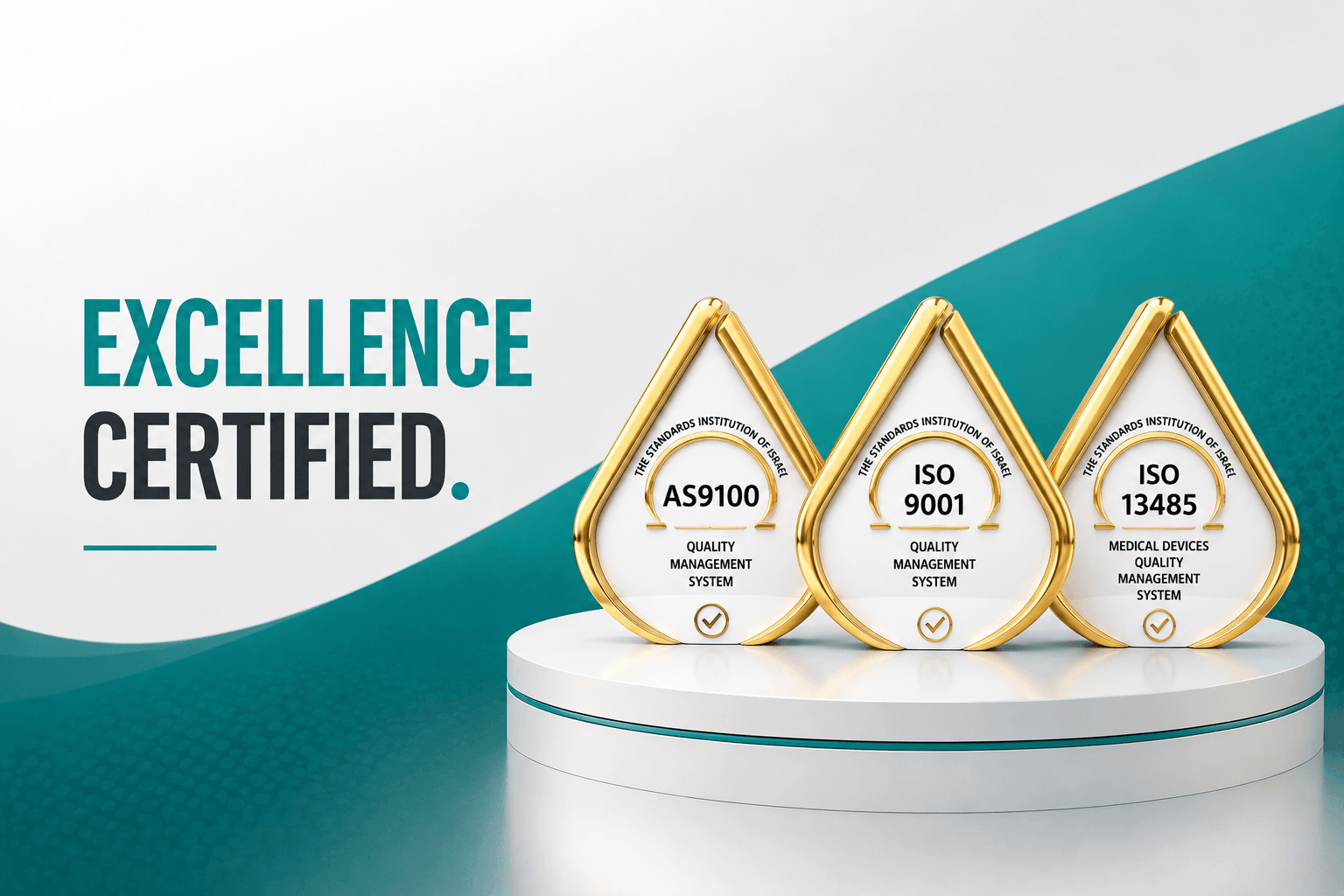 AS9100, ISO 9001, ISO 13485