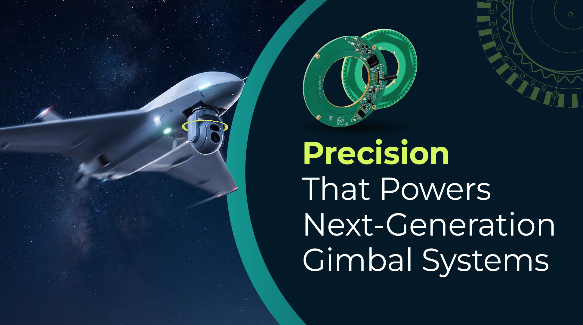 Netzer absolute encoders for stable EO/IR gimbal performance in defense environments.