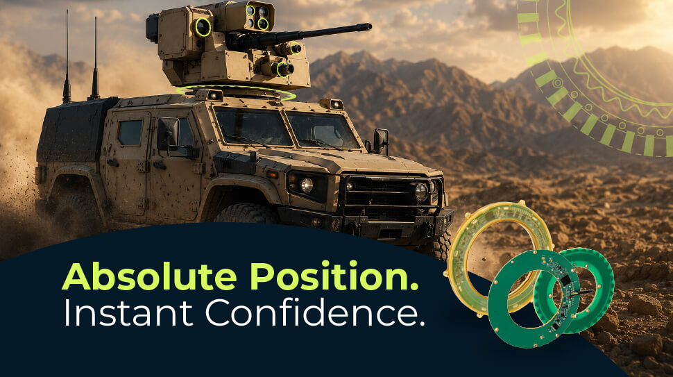 Absolute position control for a remote weapon station